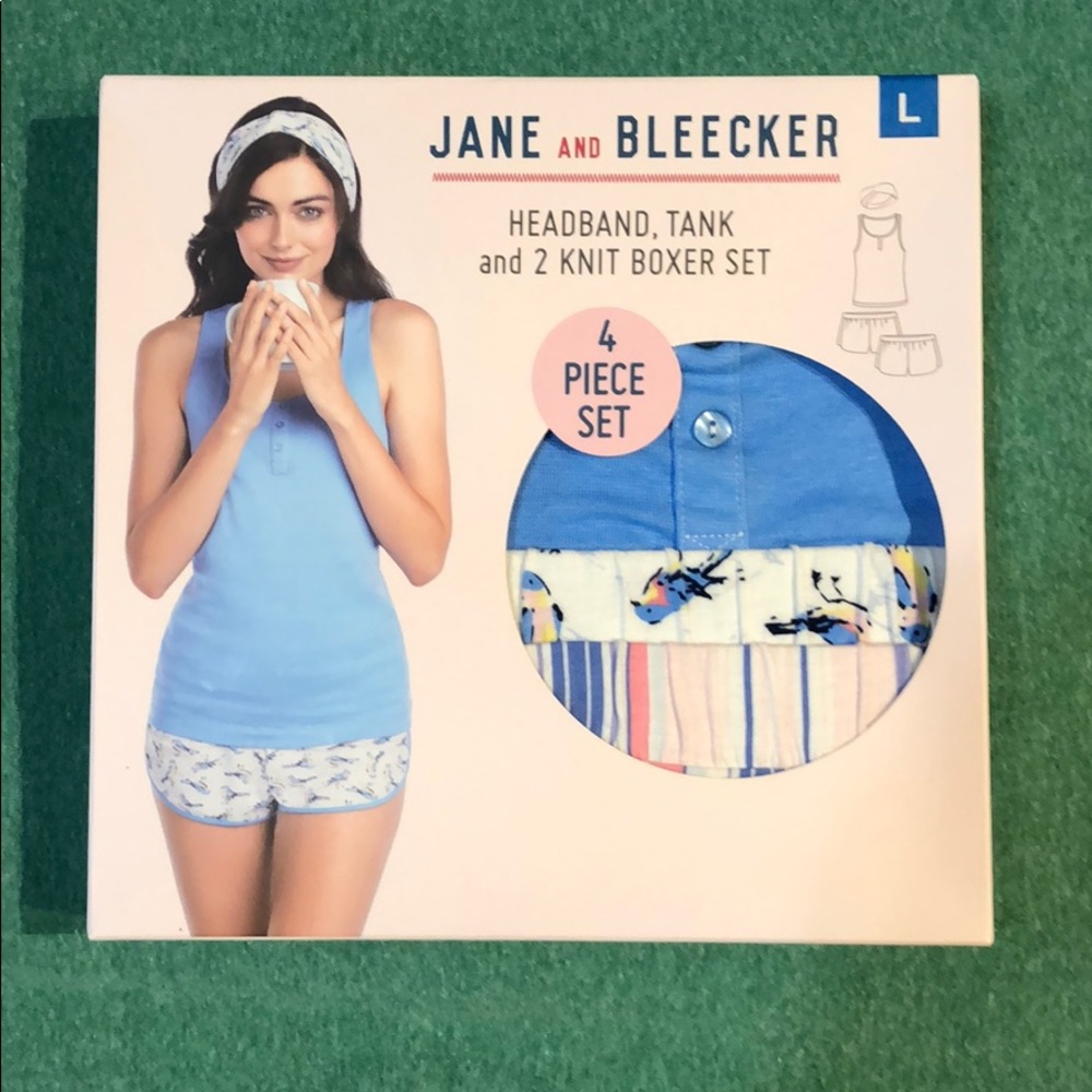 Headband, Tank & 2 Boxer Short Pajama Set